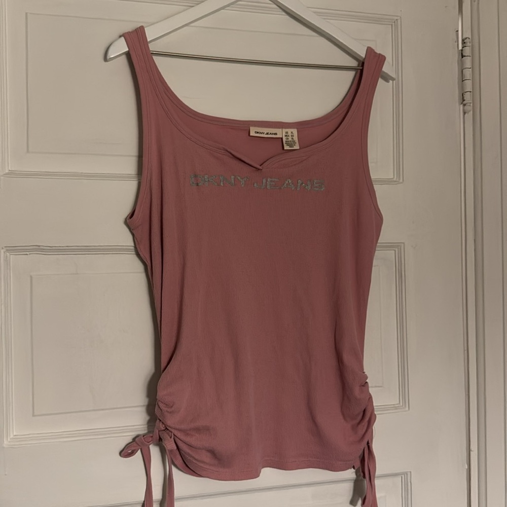 DKNY Mauve y2k Tank Top with Side Ties